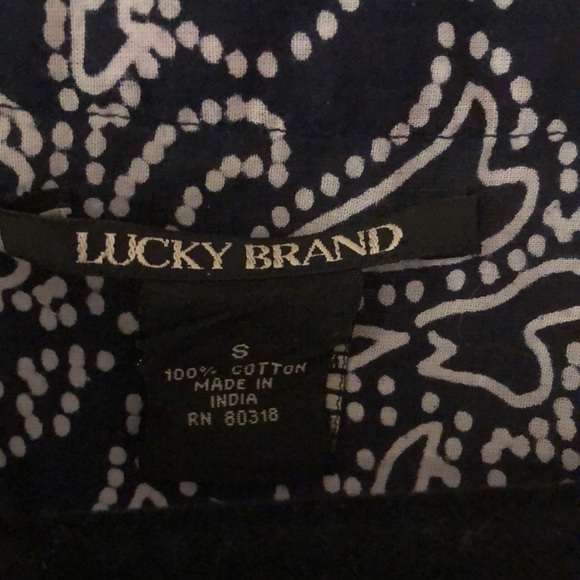 Lucky Brand boho tunic/cover up 100% cotton Sz S - Picture 2 of 4